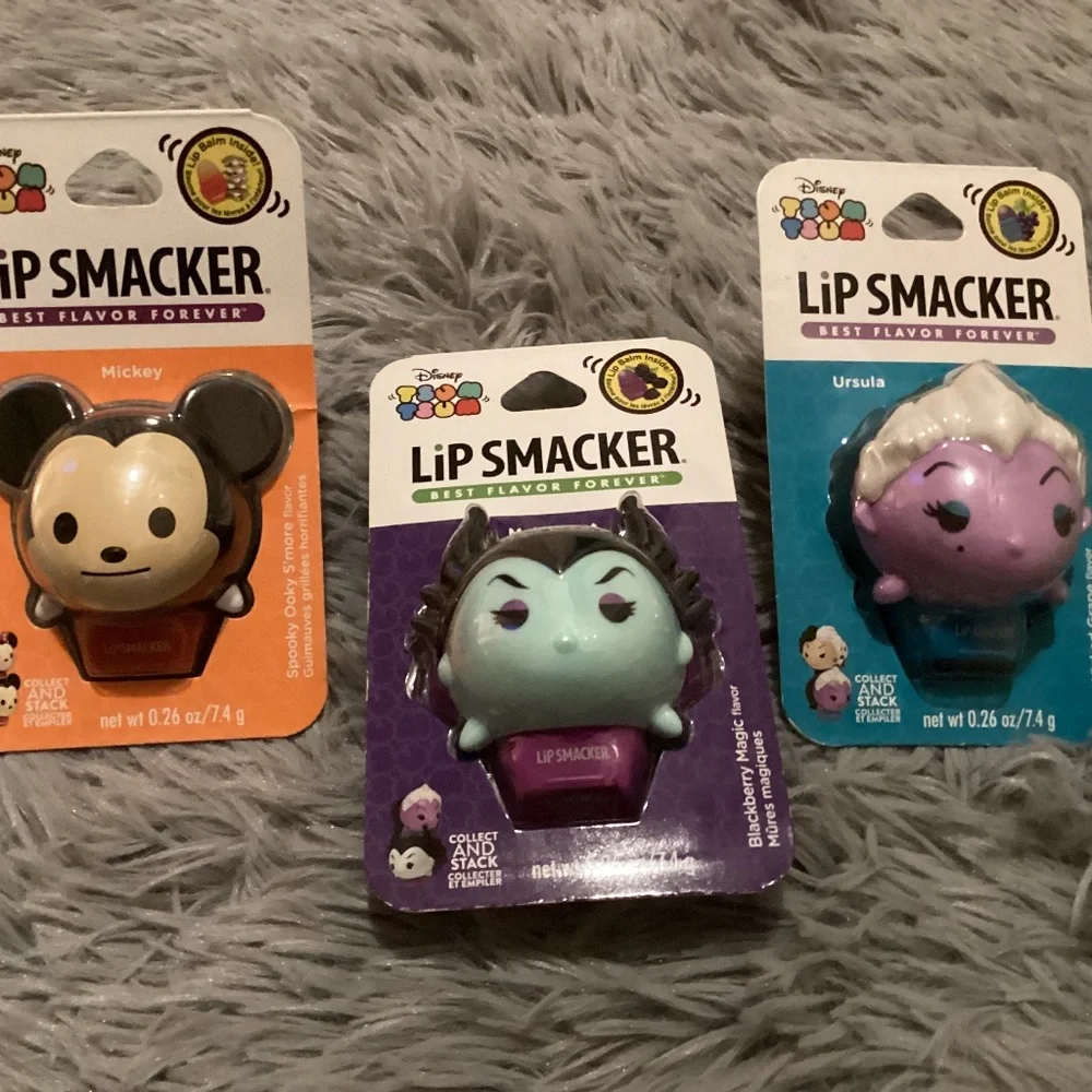 3 Disney Tsum Tsum Lip Smacker Bundle New